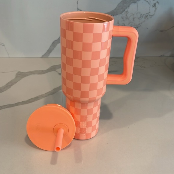 Simple Modern - Tropical Peach Checkmate - 40oz Trek Signature Tumbler - NWT! - Picture 8 of 10